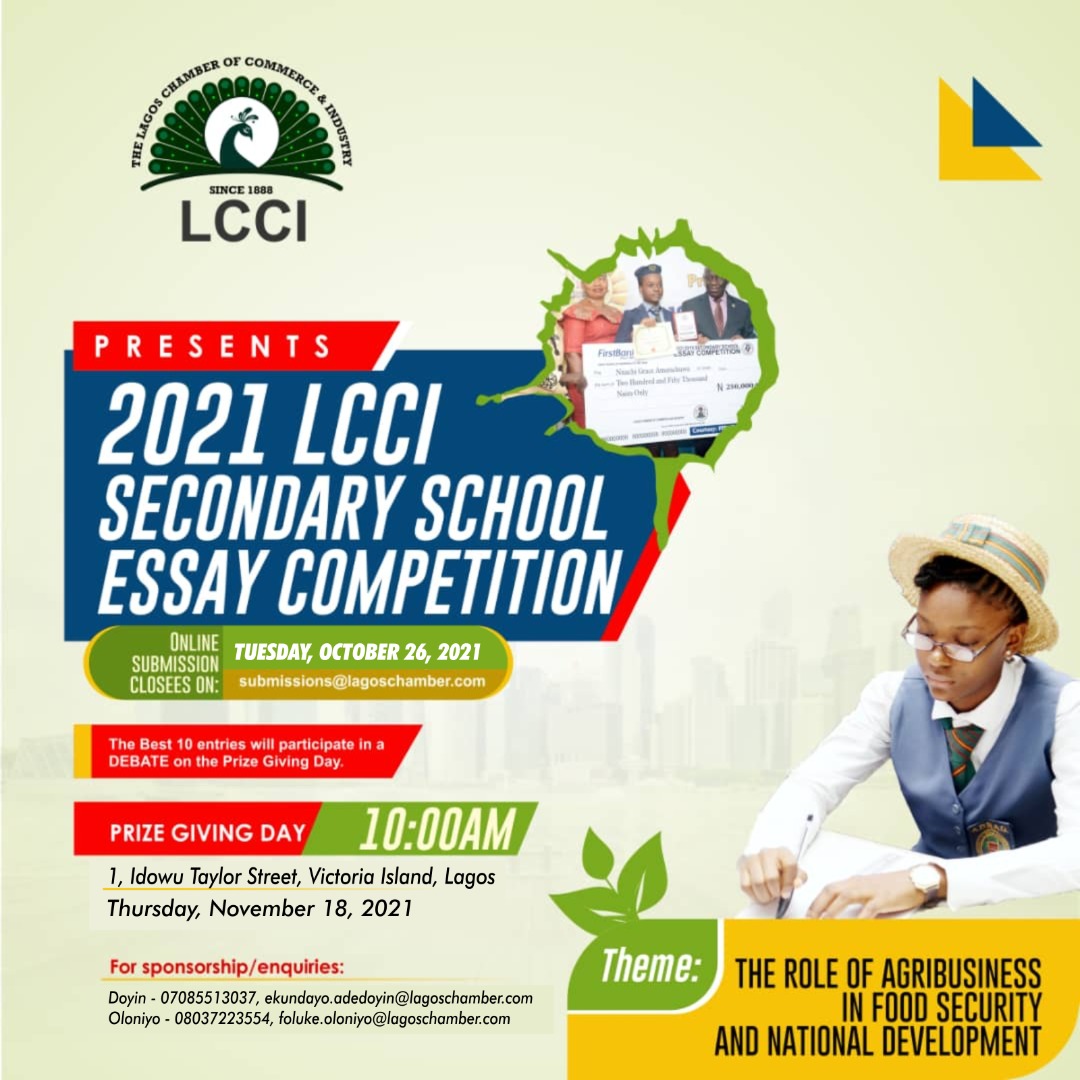 2021 LCCI SECONDARY SCHOOL ESSAY COMPETITION