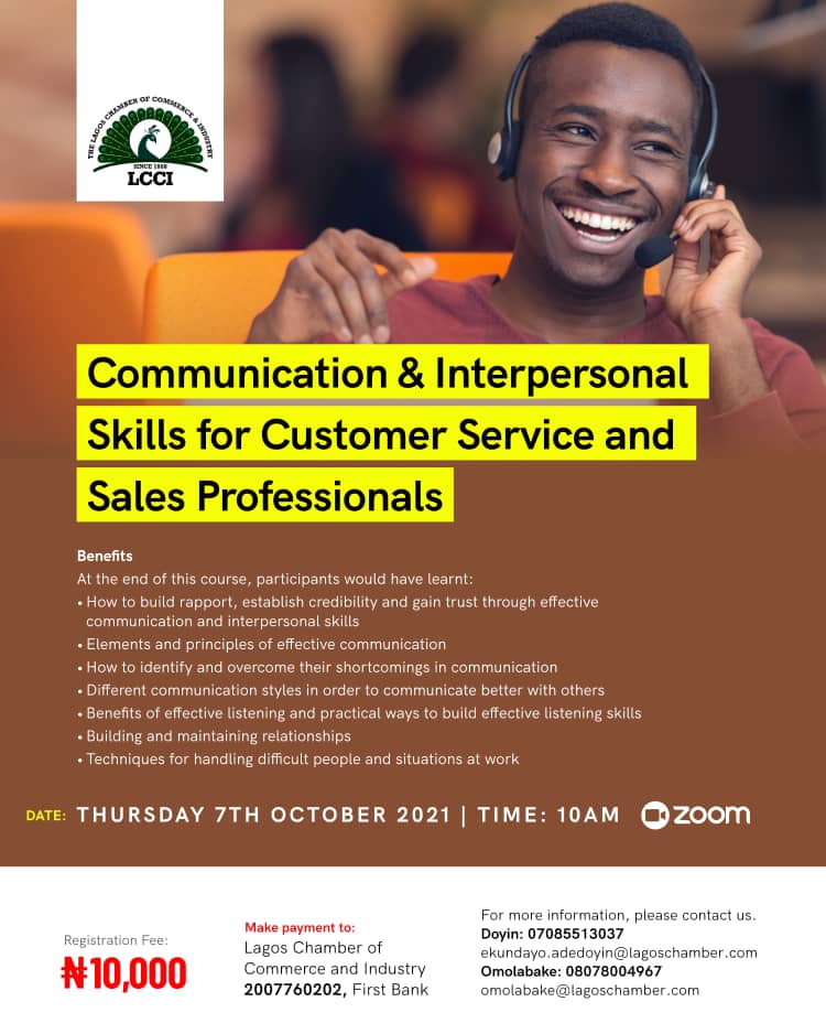 Communication & Interpersonal Skills for Business /Sales Professionals