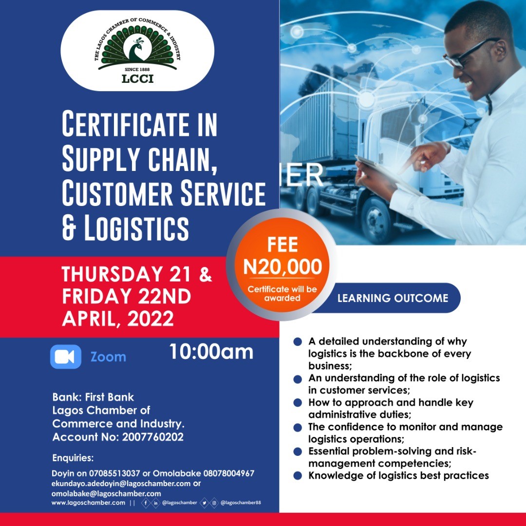 Certificate in Supply Chain, Customer Service & Logistics