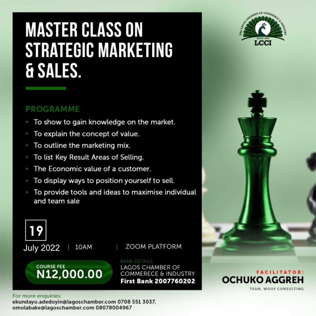 MASTER CLASS ON STRATEGIC MARKETING & SALES