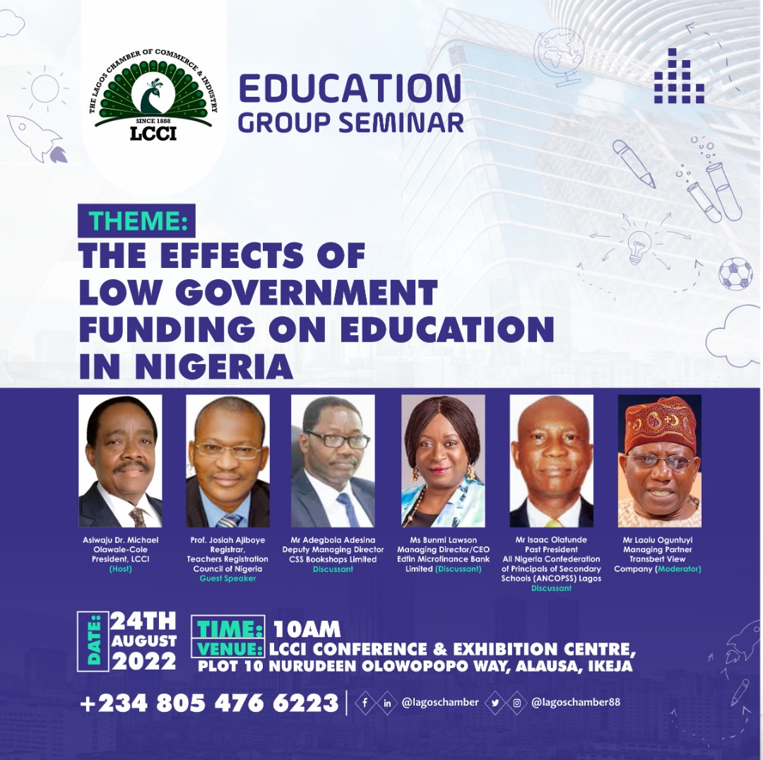 EDUCATION GROUP SEMINAR: THE EFFECTS OF LOW GOVERNMENT FUNDING ON EDUCATION IN NIGERIA