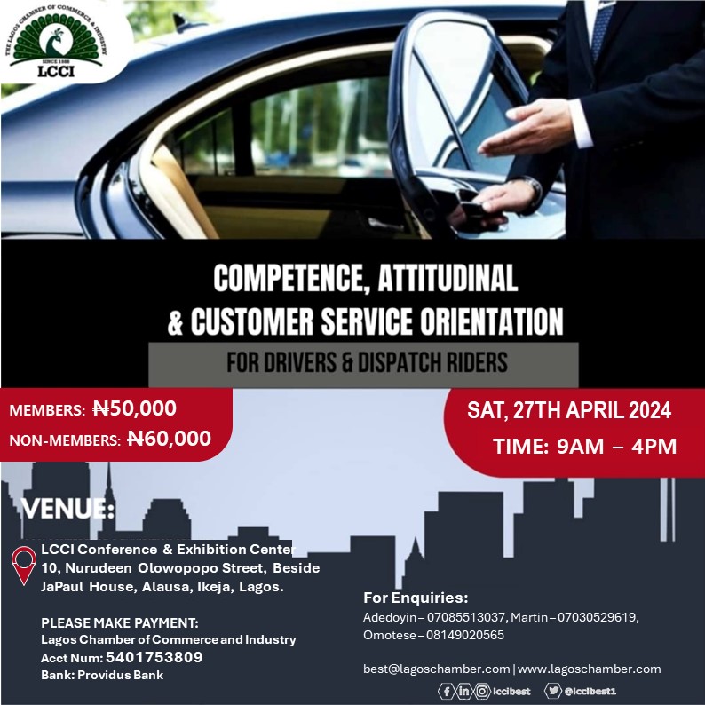 COMPETENCE, ATTITUDINAL & CUSTOMER SERVICE ORIENTATION FOR DRIVERS & DISPATCH RIDERS