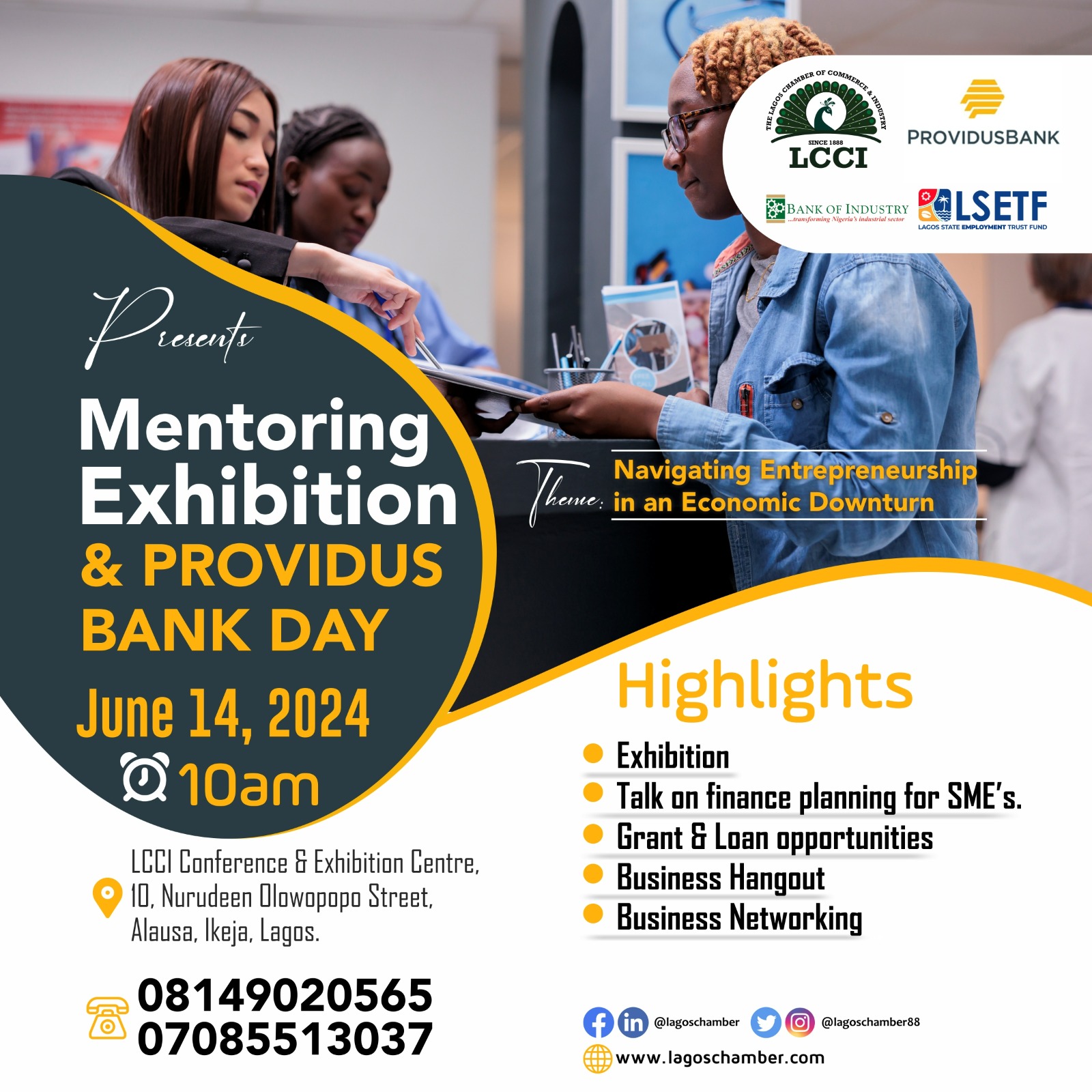 ATTEND THE LCCI MENTORING EXHIBITION & PROVIDUS BANK DAY