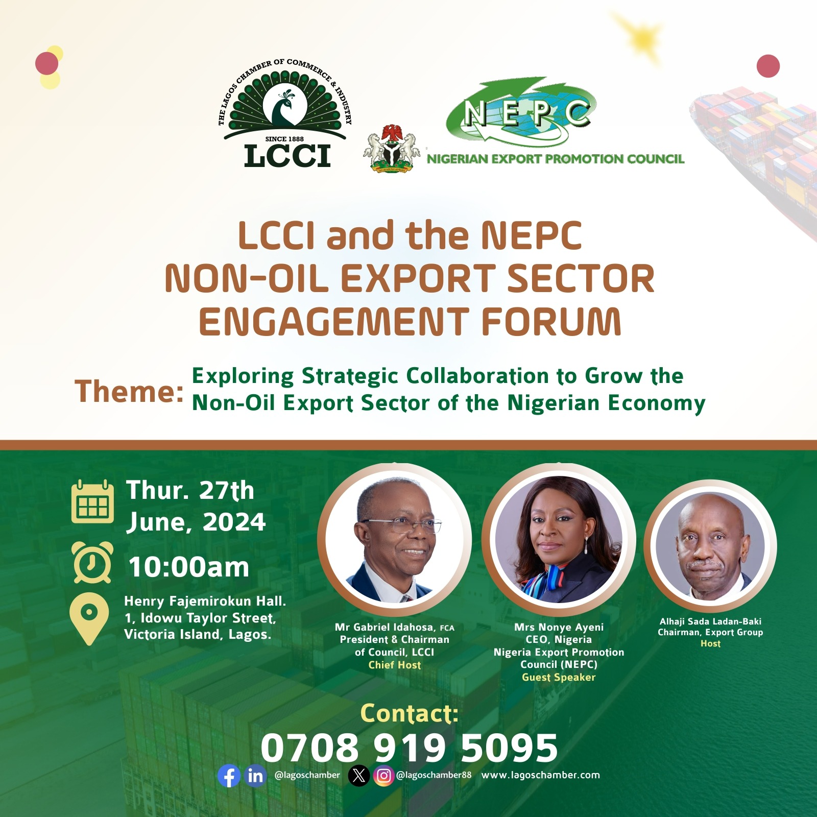 LCCI-NEPC NON-OIL EXPORT SECTOR ENGAGEMENT FORUM
