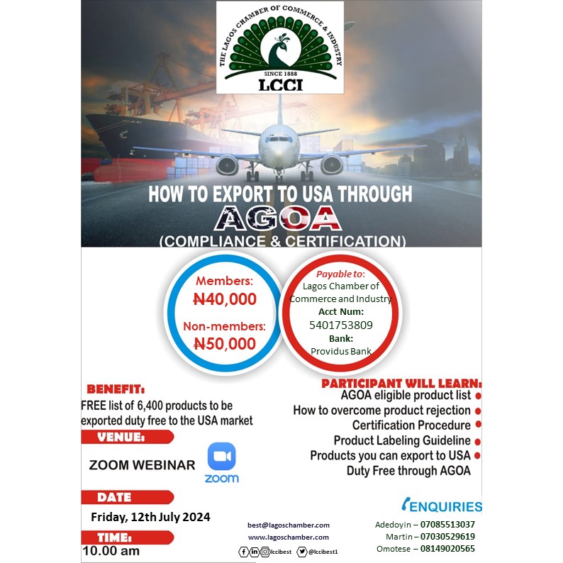 HOW TO EXPORT TO USA THROUGH AGOA (COMPLIANCE & CERTIFICATION)