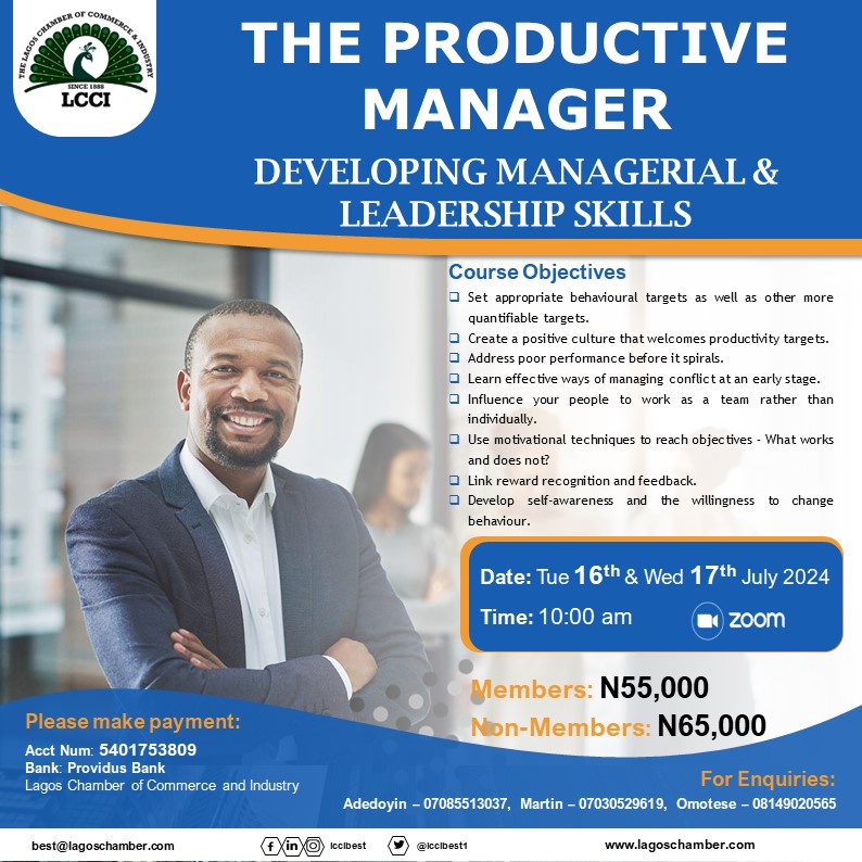 THE PRODUCTIVE MANAGER: DEVELOPING MANAGERIAL & LEADERSHIP SKILLS