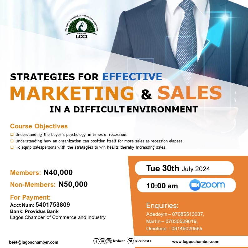 STRATEGIES FOR EFFECTIVE MARKETING & SALES IN A DIFFICULT ENVIRONMENT