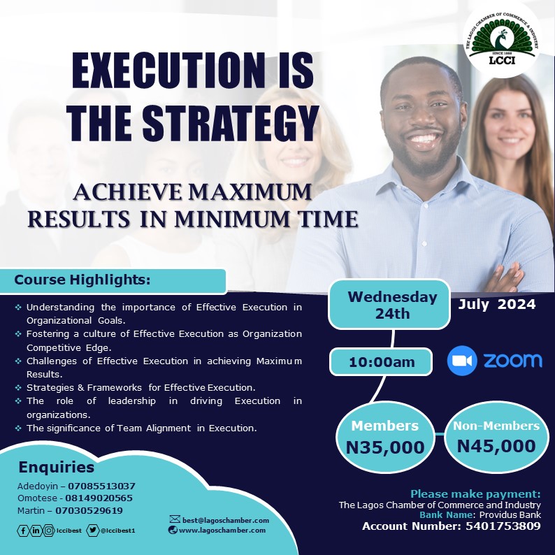 EXECUTION IS THE STRATEGY - ACHIEVE MAXIMUM RESULTS IN MINIMUM TIME