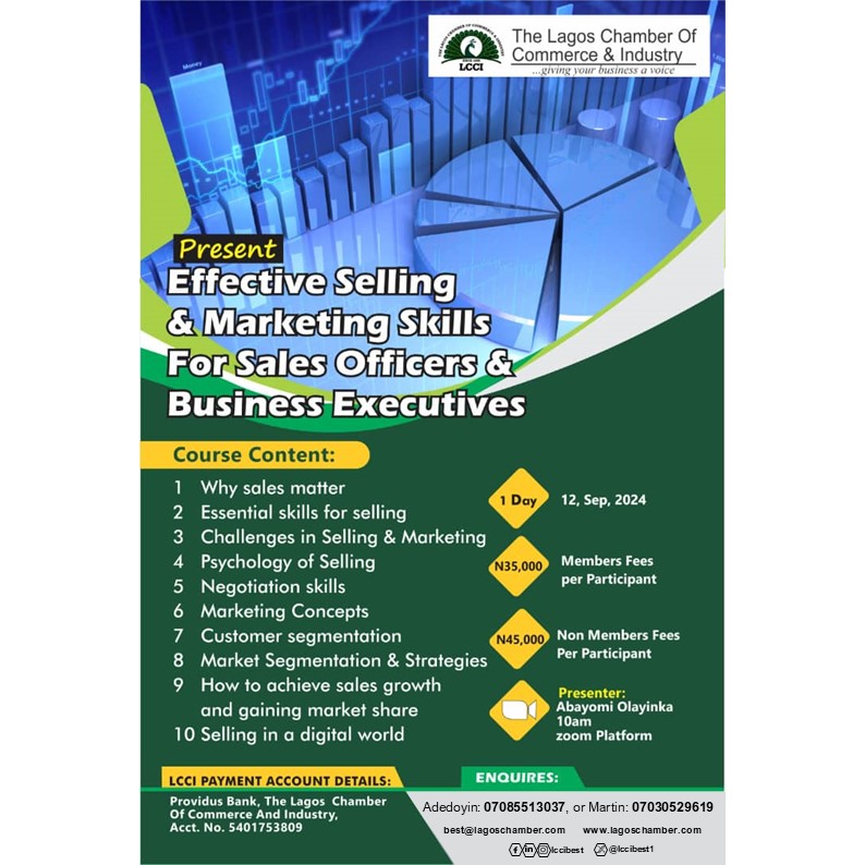 EFFECTIVE SELLING & MARKETING SKILLS FOR SALES OFFICER & BUSINESS EXECUTIVES