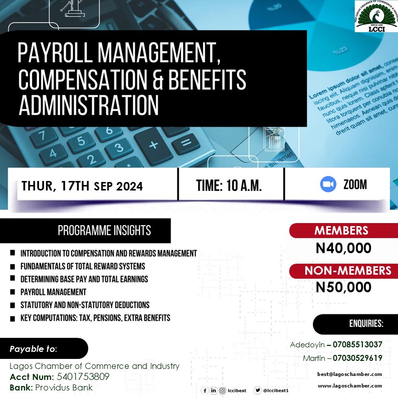 PAYROLL MANAGEMENT, COMPENSATION AND BENEFITS ADMINISTRATION
