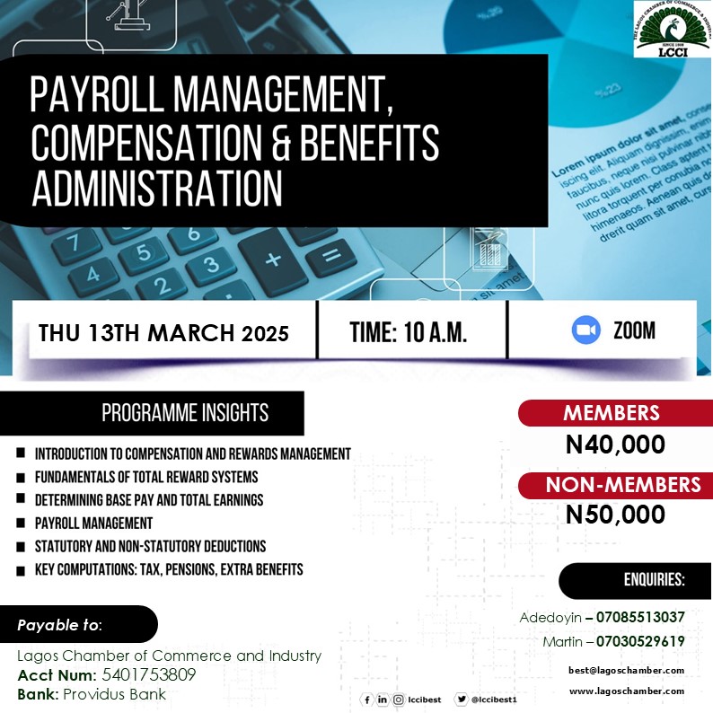 PAYROLL MANAGEMENT, COMPENSATION AND BENEFITS ADMINISTRATION