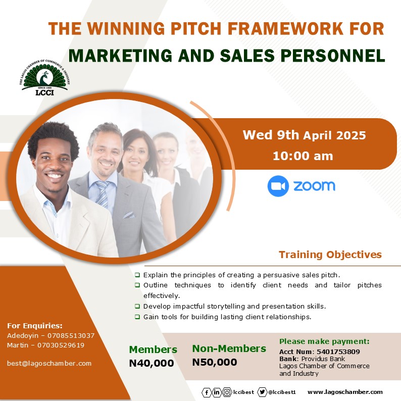 THE WINNING PITCH FRAMEWORK FOR MARKETING AND SALES PERSONNEL