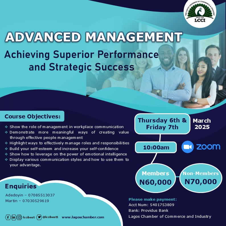 ADVANCED MANAGEMENT: ACHIEVING SUPERIOR PERFORMANCE AND STRATEGIC SUCCESS