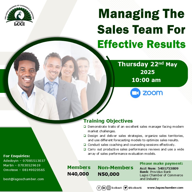 MANAGING THE SALES TEAM FOR RESULTS