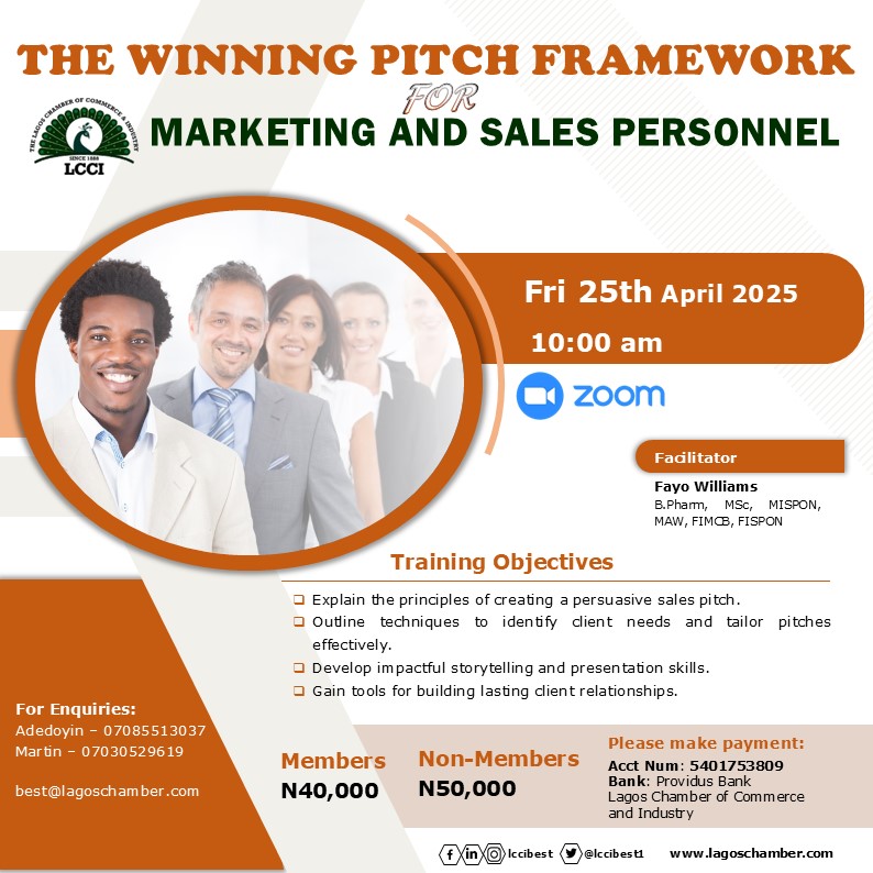 THE WINNING PITCH FRAMEWORK FOR MARKETING AND SALES PERSONNEL