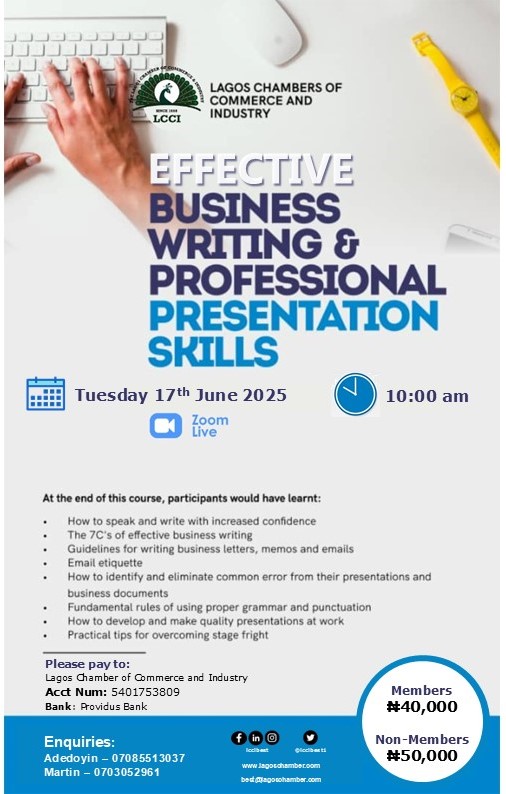 EFFECTIVE BUSINESS WRITING & PROFESSIONAL PRESENTATION SKILLS