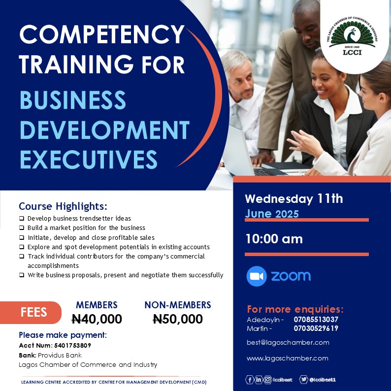 COMPETENCY TRAINING FOR BUSINESS DEVELOPMENT EXECUTIVES