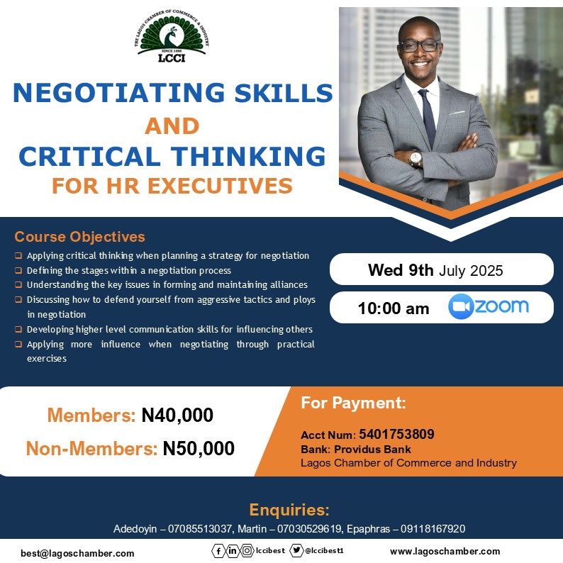 Negotiating Skills & Critical Thinking for HR Executives