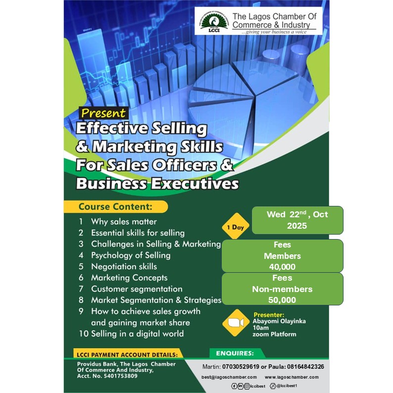 EFFECTIVE SELLING & MARKETING SKILLS FOR SALES OFFICERS & BUSINESS EXECUTIVES