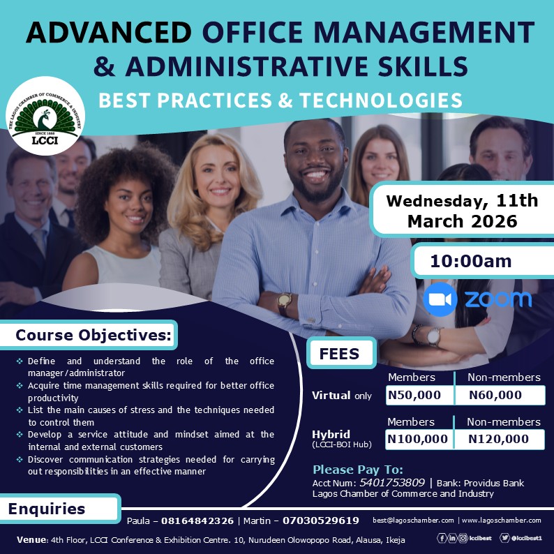 ADVANCED OFFICE MANAGEMENT & ADMINISTRATIVE SKILLS- BEST PRACTICES & TECHNOLOGIES