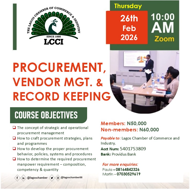 Procurement, Vendor Management & Record Keeping