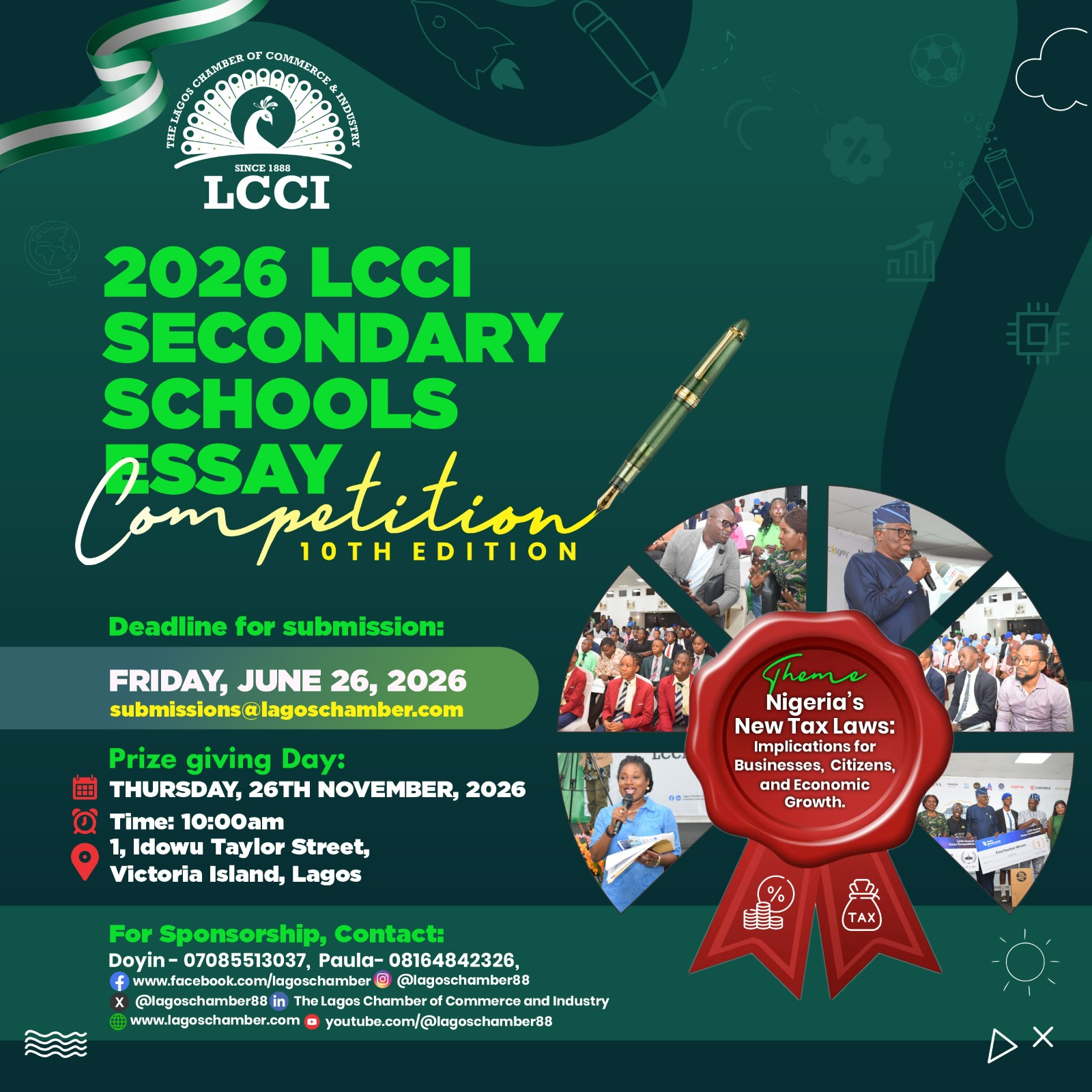 2026 LCCI Secondary Schools Essay Competition