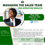 Managing The Sales Team for Results