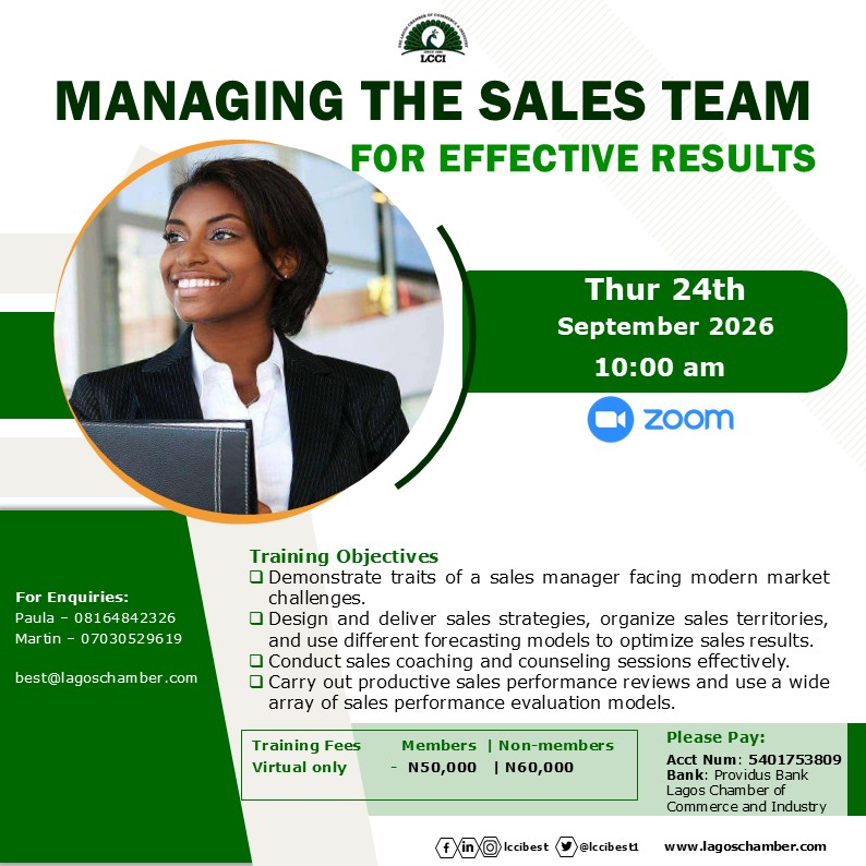 Managing The Sales Team for Results